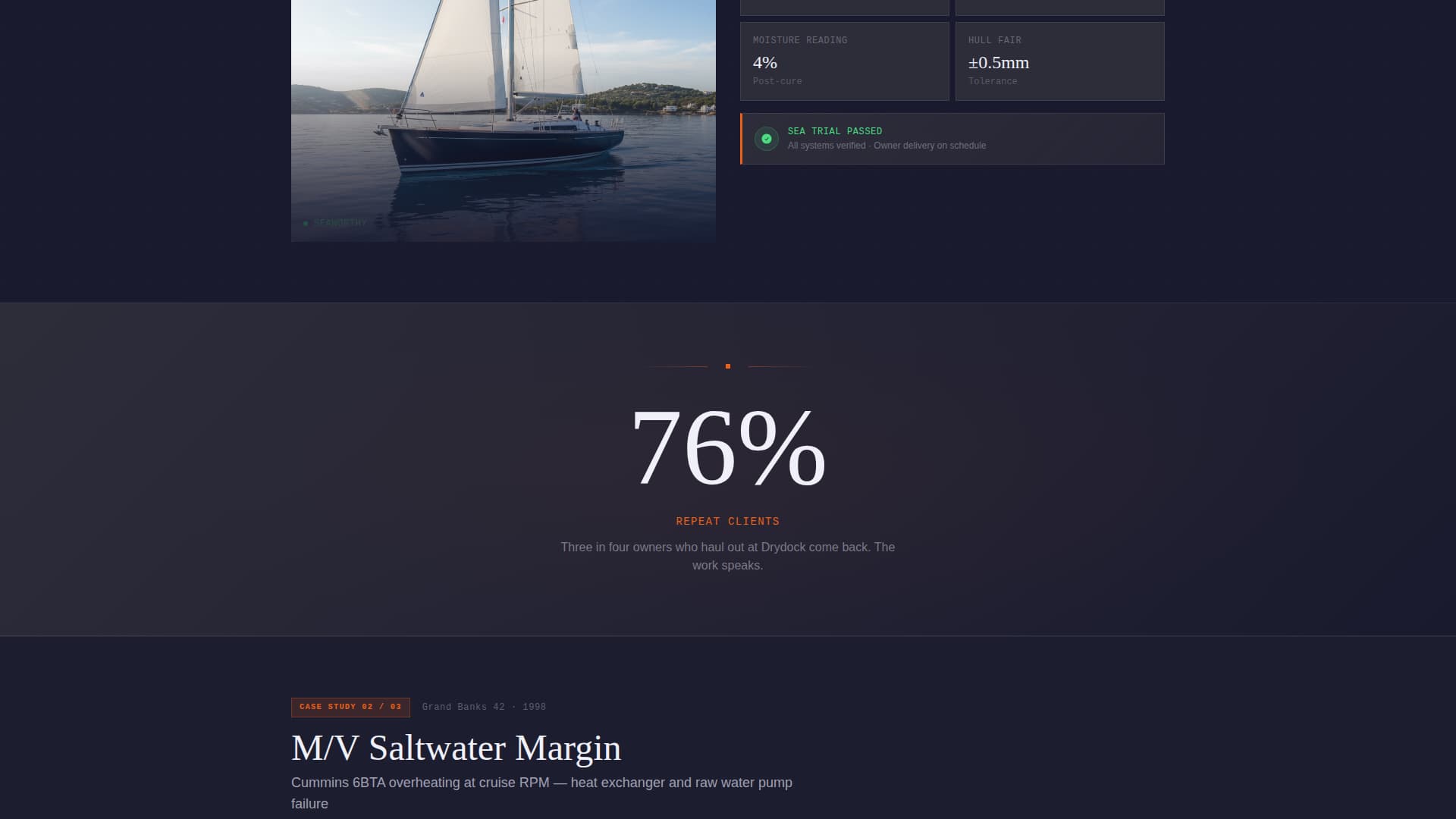 Drydock - Proven Marina Landing Page Template