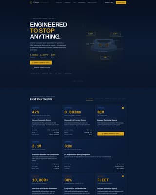 Torque - Precision Brake Landing Page Template