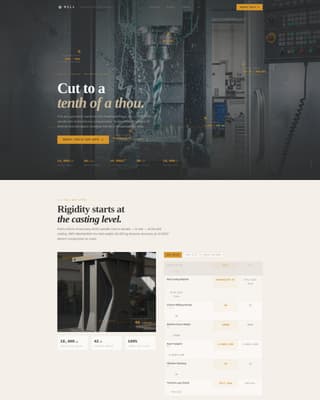 Mill - Precision CNC Landing Page Template
