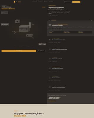 Mill - Precision CNC Machining Landing Page Template