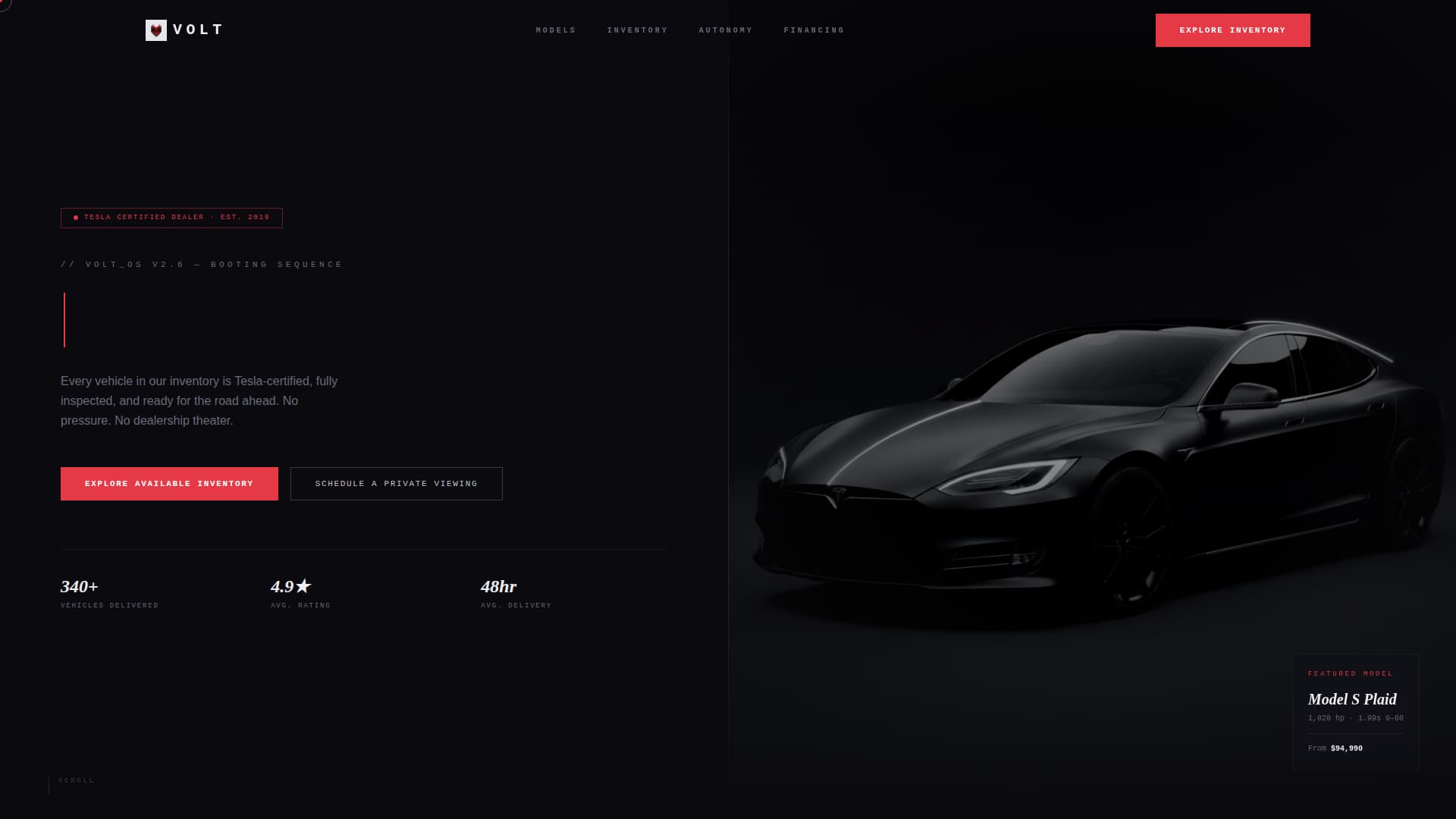 Car Dealership Specialist Professional Website Template