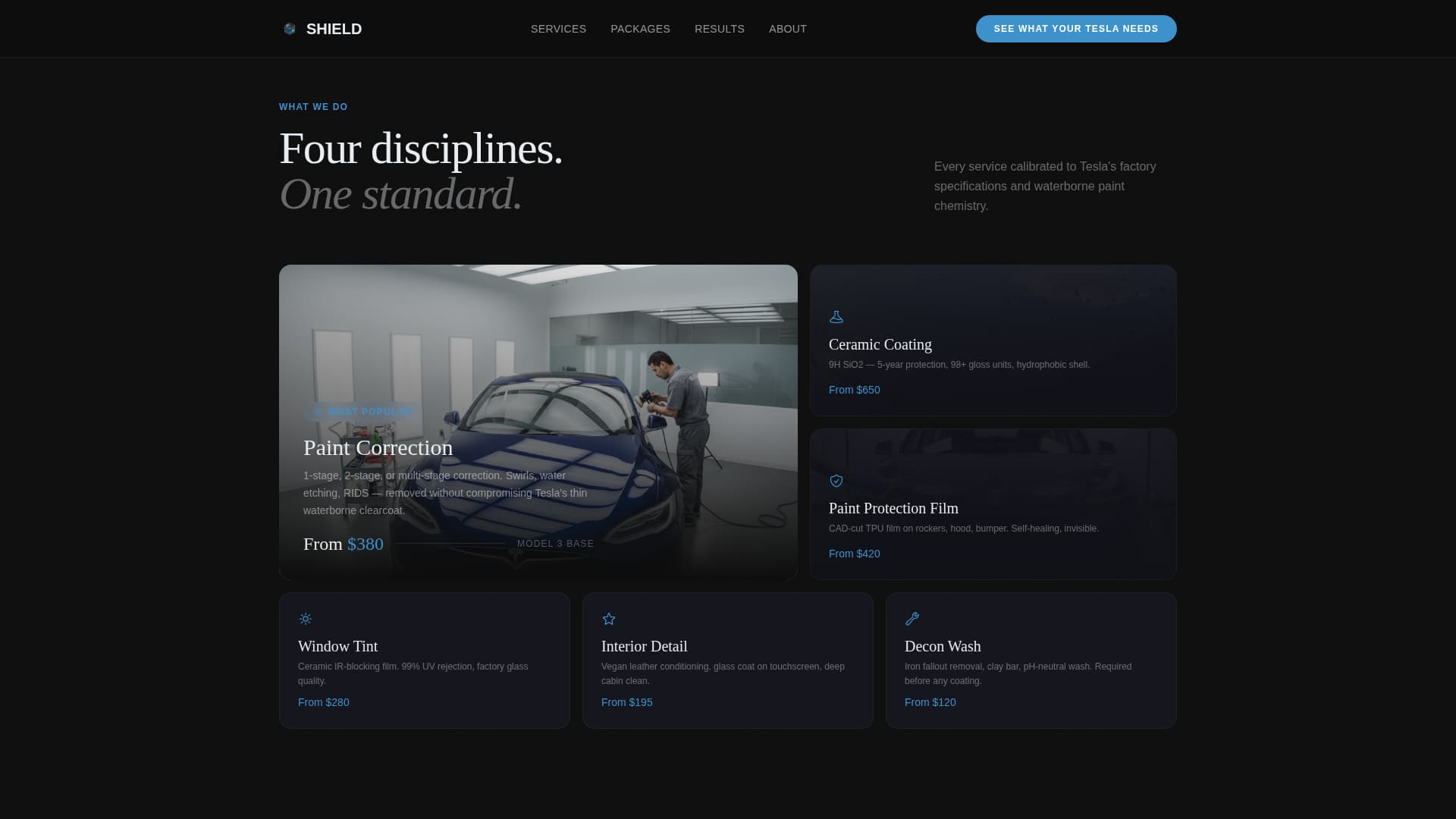 Car Dealership Specialist Pricing Website Template