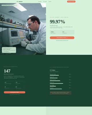 Calibrate - Precision Metrology Landing Page Template