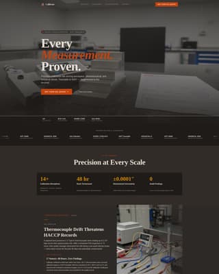 Calibrate - Precision Calibration Landing Page Template