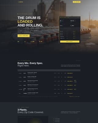 Batch - Highperformance Concrete Landing Page Template