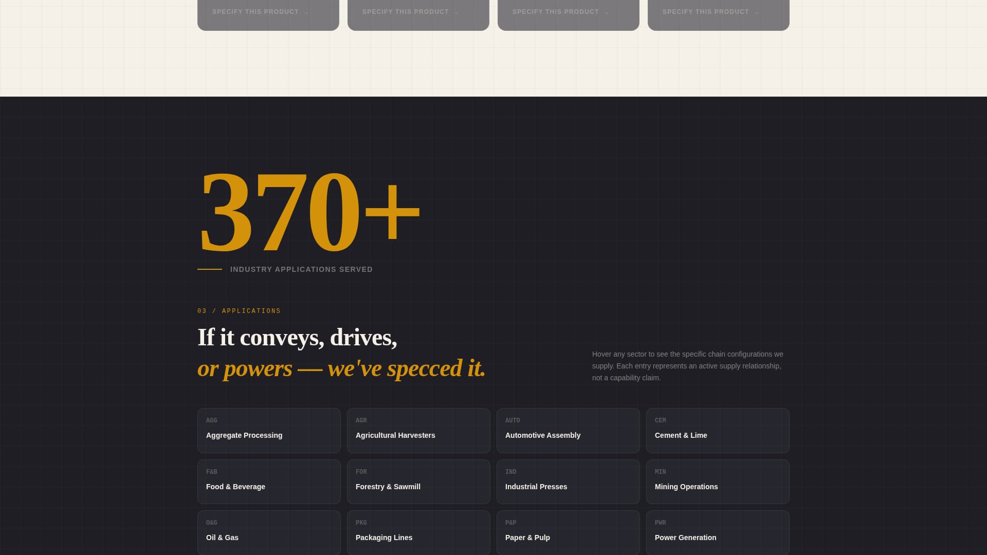 Forge - Precision Chainbelt Landing Page Template