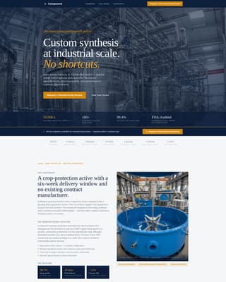 Compound - Precision Chemical Landing Page Template