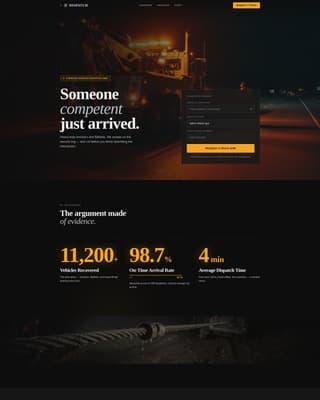 Towing & Roadside Assistance Professional Website Template