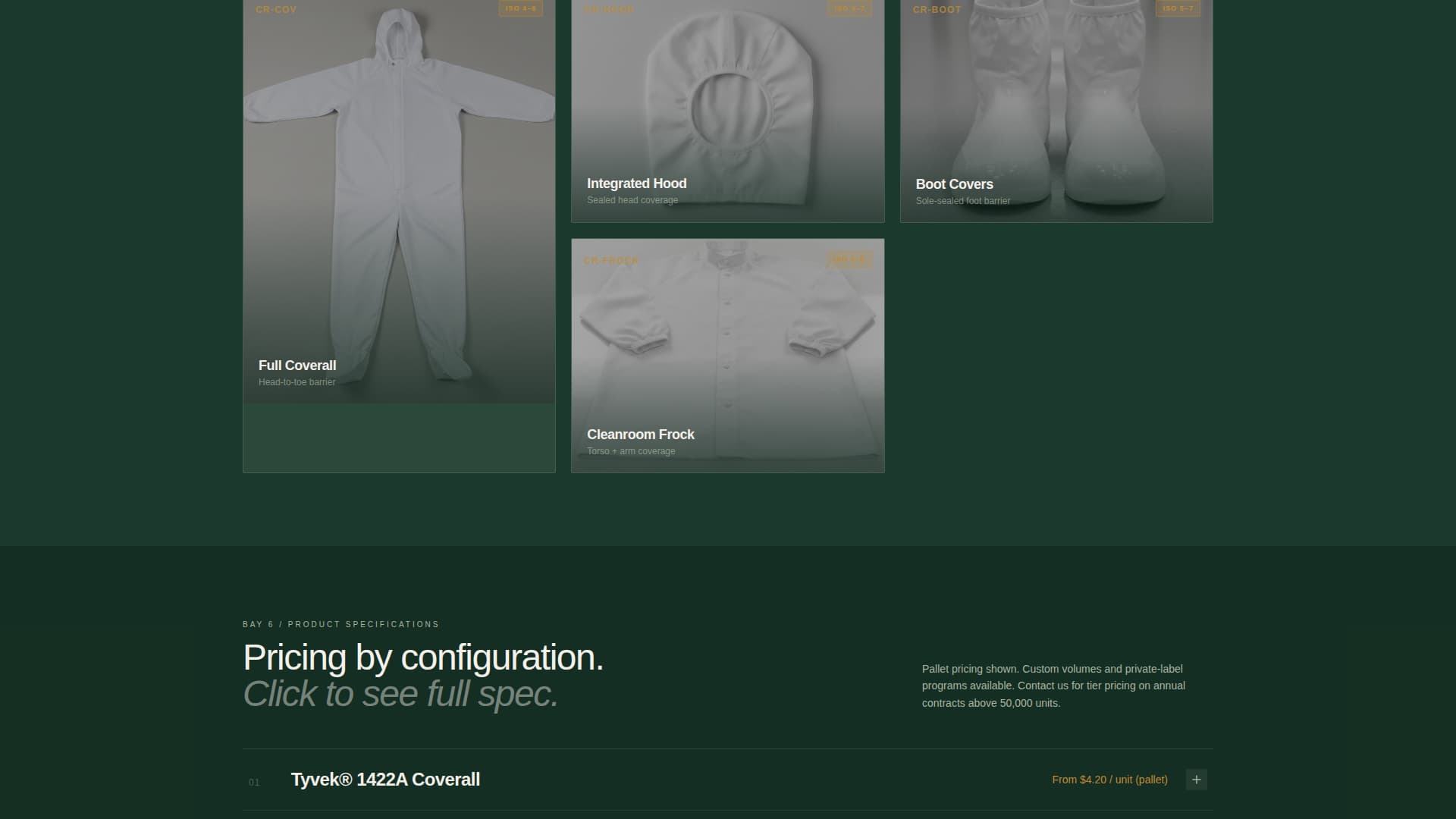 Cleanroom - Precision Garment Landing Page Template