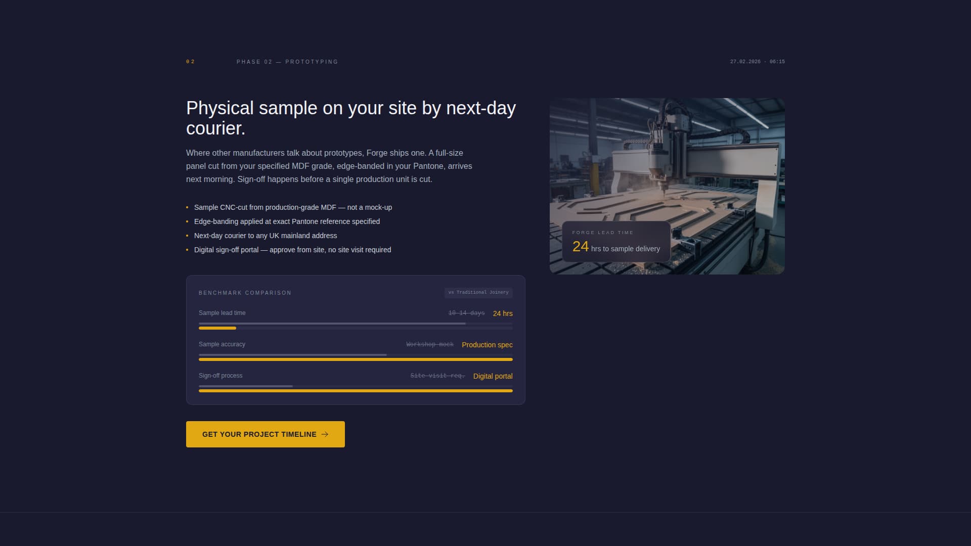 Forge - Precision Furniture Landing Page Template