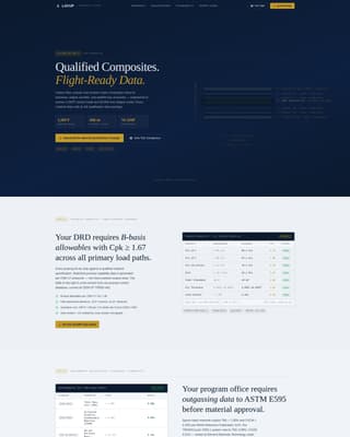 Layup - Qualified Aerospacecomposites Landing Page Template