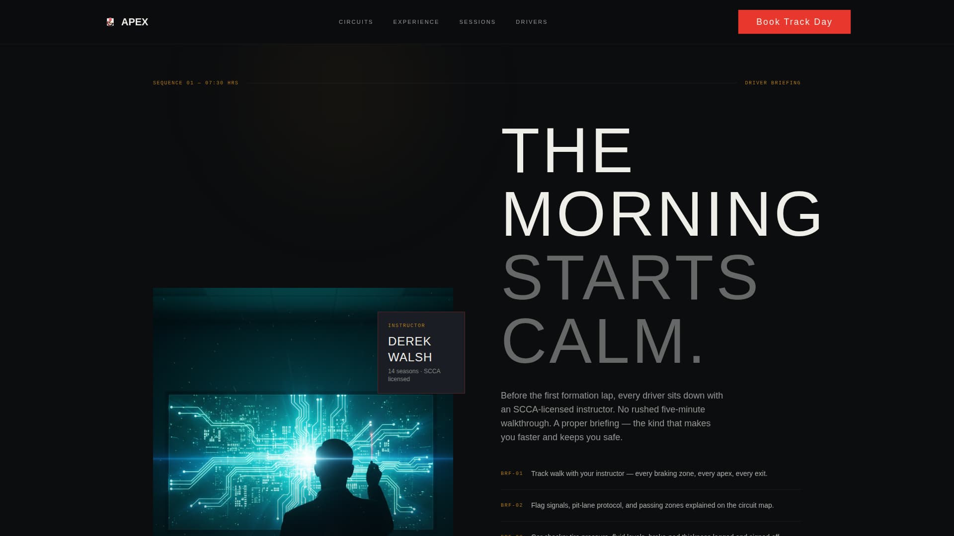 Apex - High-Octane Motorsport Landing Page Template