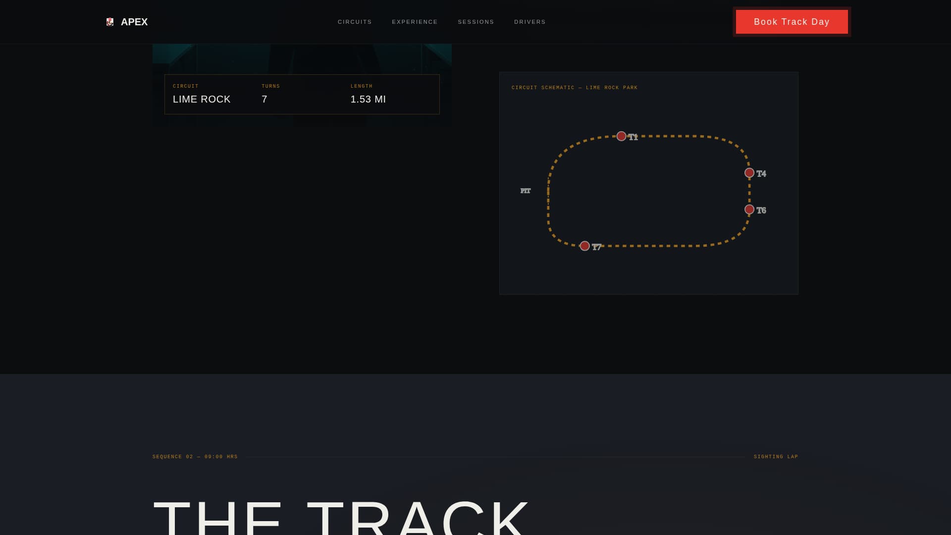 Apex - High-Octane Motorsport Landing Page Template