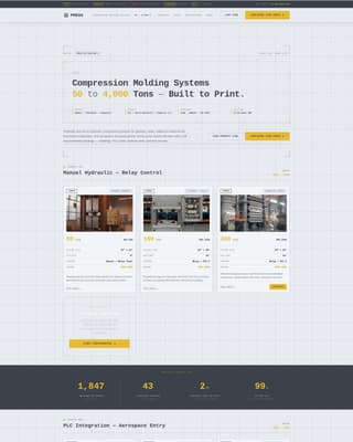 Press - Precision Molding Landing Page Template