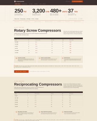 Bore - Industrial Compressor Landing Page Template