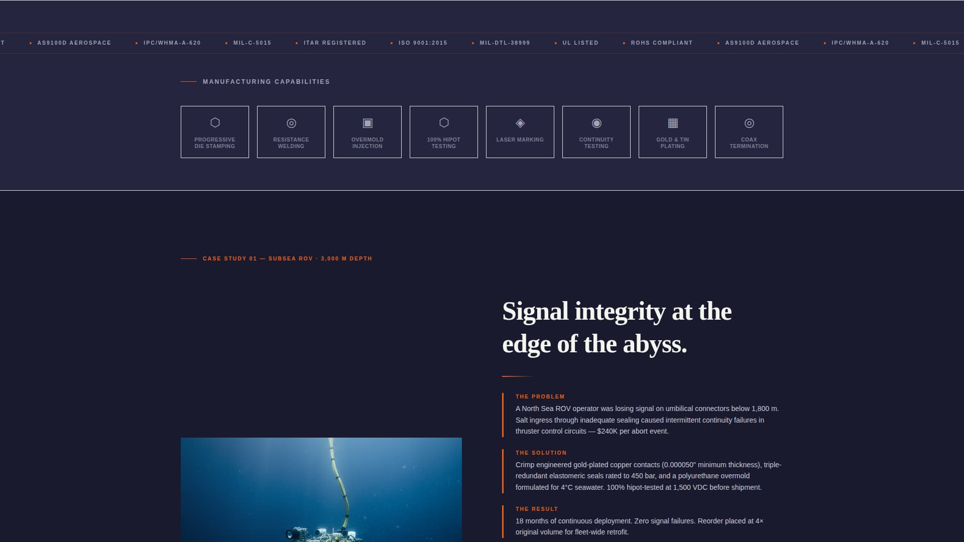 Crimp - Precision Connector Landing Page Template