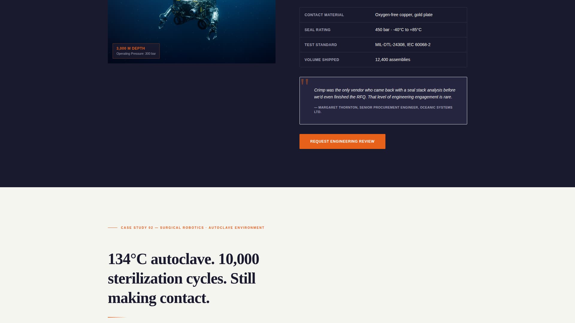 Crimp - Precision Connector Landing Page Template