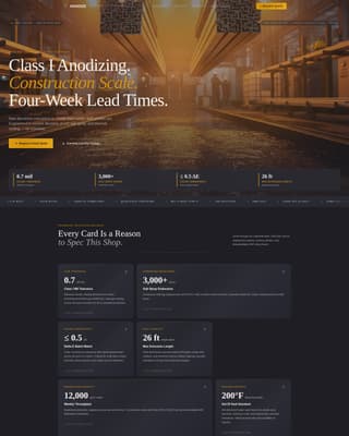 Anodize - Industrial Construction Landing Page Template