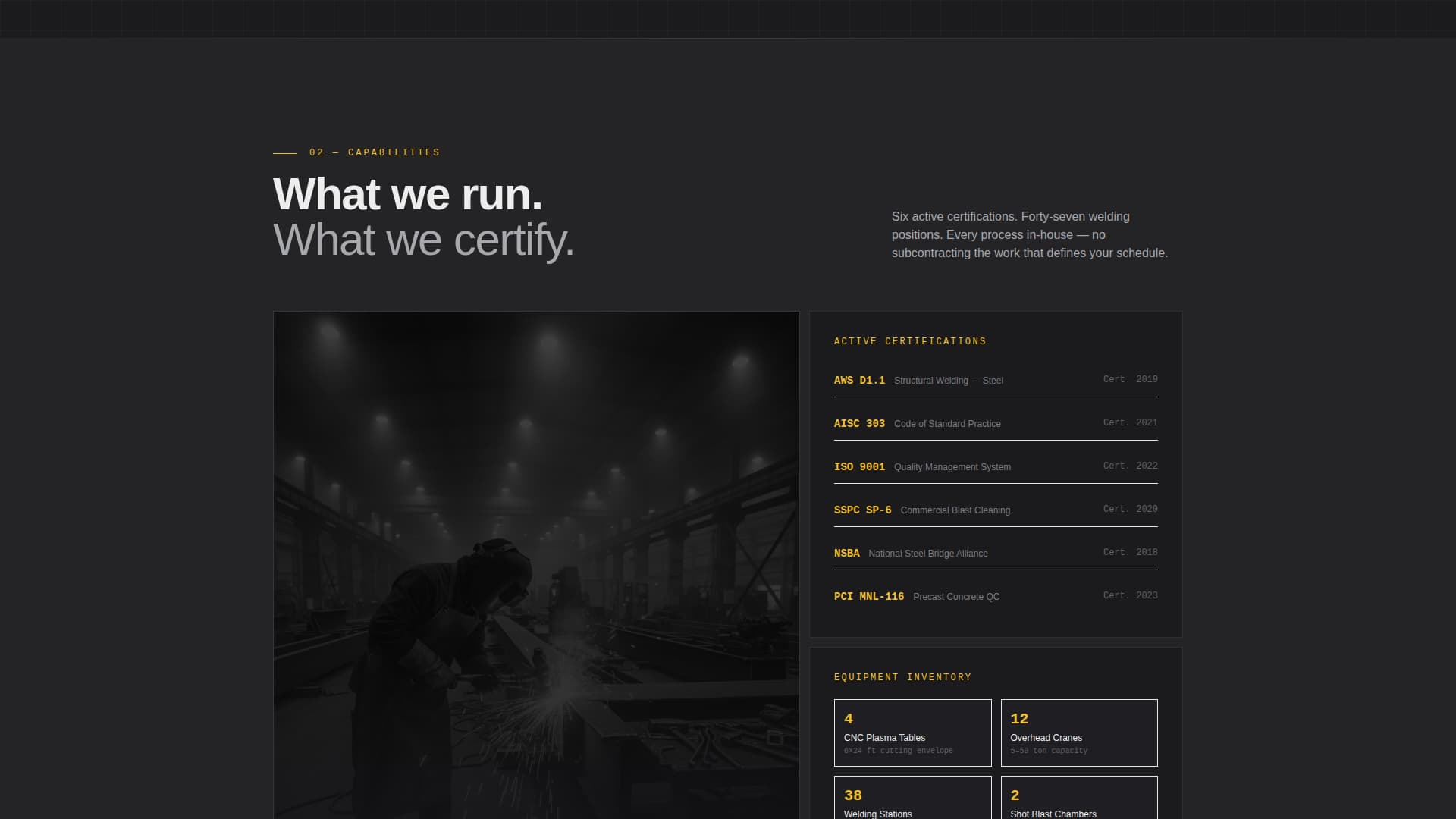 Forge - Precision Constructionmanufacturing Landing Page Template