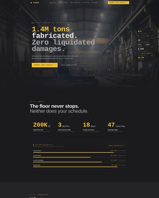 Forge - Precision Constructionmanufacturing Landing Page Template