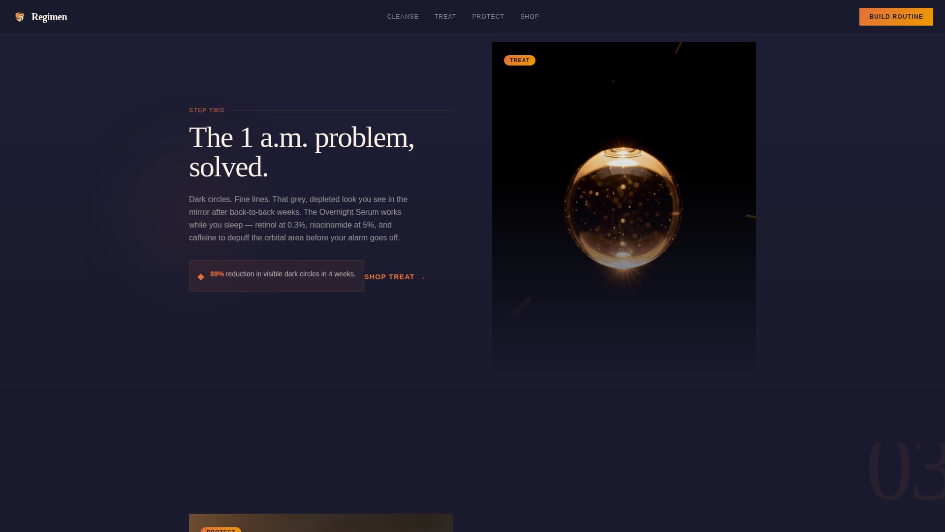 Regimen - Cinematic Grooming Landing Page Template