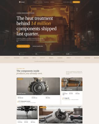 Temper — Precision Metal Treatment Landing Page Template