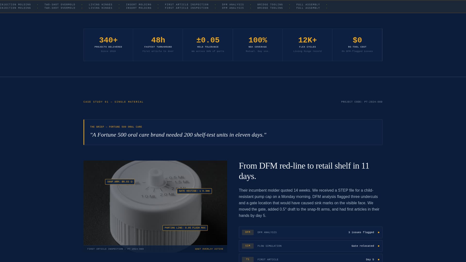 Prototype - Precision Manufacturing Landing Page Template