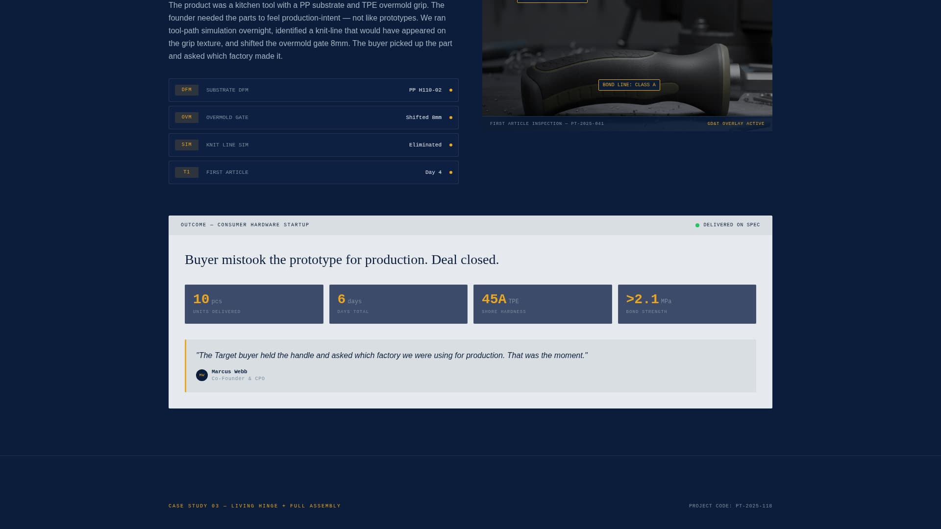 Prototype - Precision Manufacturing Landing Page Template