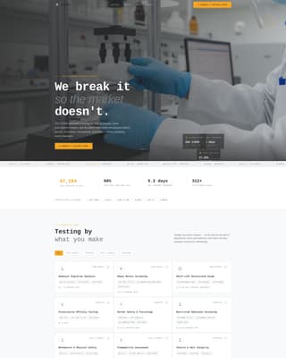 Assay - Precision Testing Landing Page Template