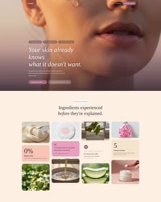 Gentle - Soothing Skincare Landing Page Template