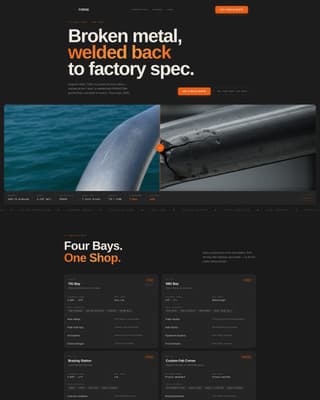 Forge - Industrial Welding Landing Page Template