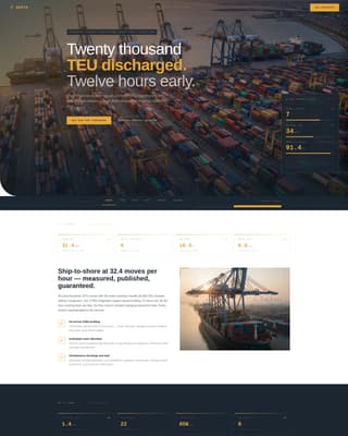 Berth - Precision Terminal Landing Page Template