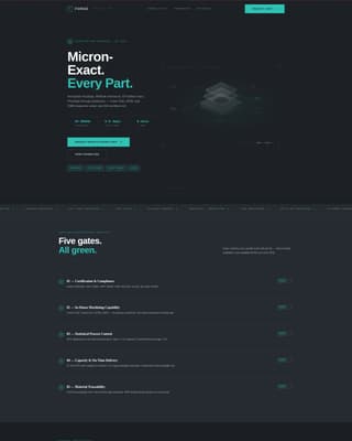 Forge - Precision Contractmanufacturer Landing Page Template
