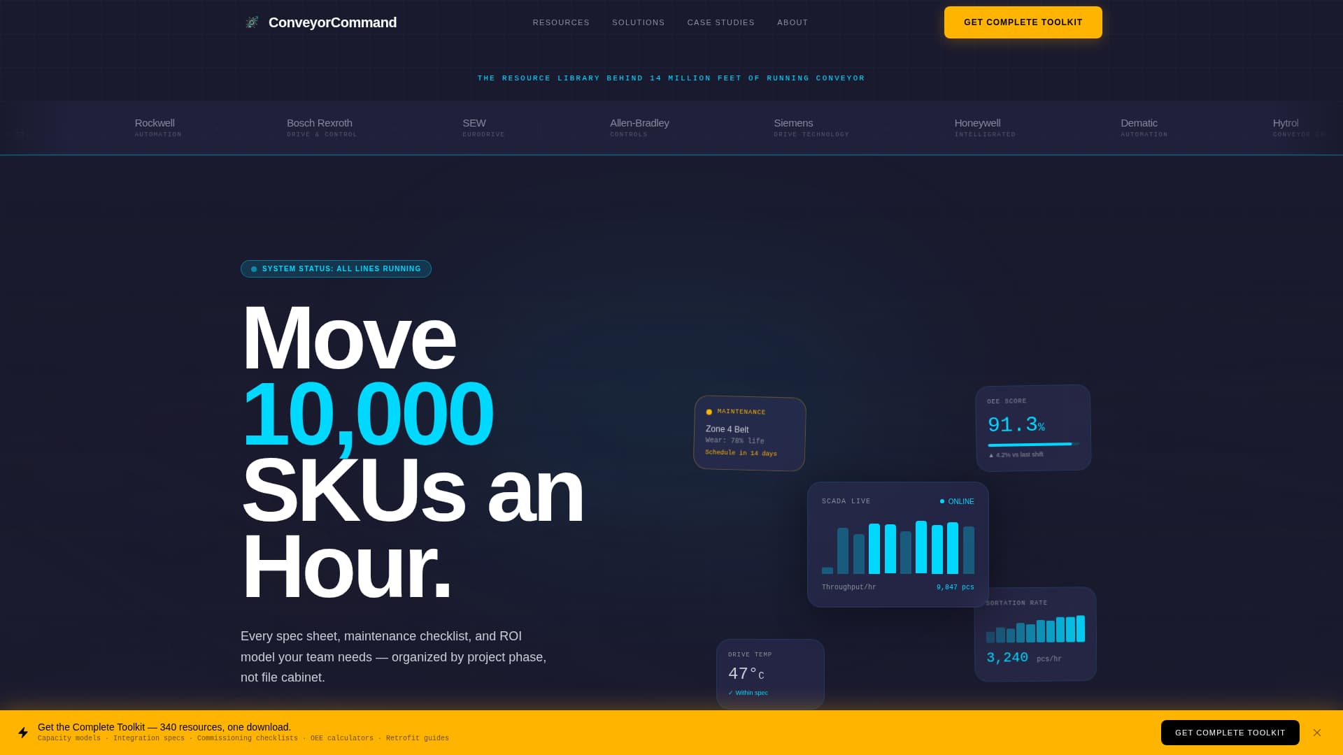 Conveyorcommand - Highperformance Materialhandling Landing Page Template