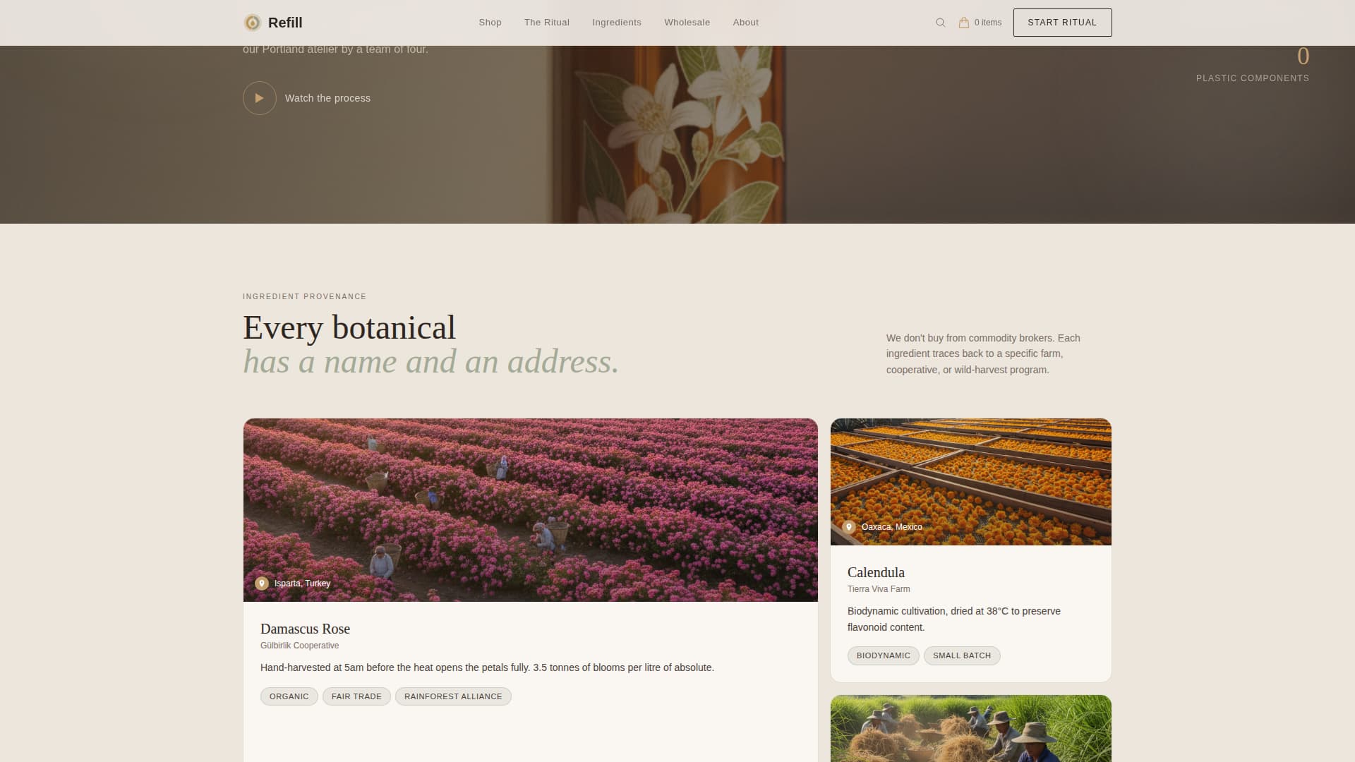 Refill - Sustainable Apothecary Landing Page Template