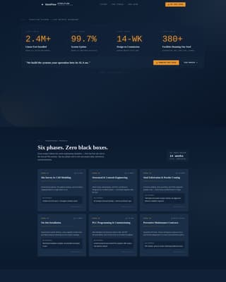 Steelflow - Precision Conveyor Landing Page Template