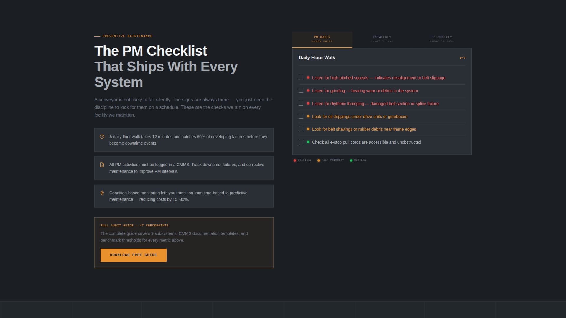 Convey - Precision Conveyor Landing Page Template