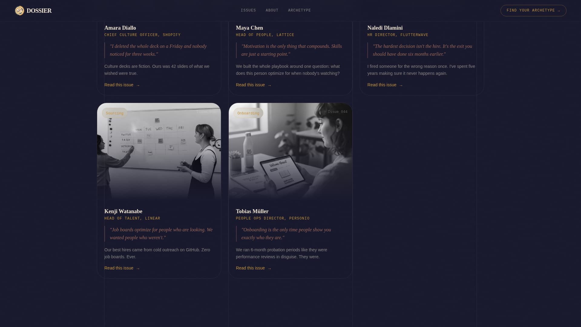 Dossier - Compelling HR Newsletter Landing Page Template