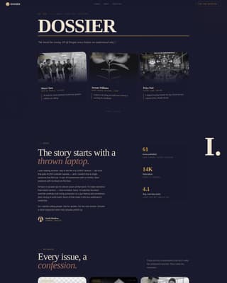 Dossier - Compelling HR Newsletter Landing Page Template