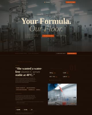 Cosmetic - Modern Manufacturing Landing Page Template