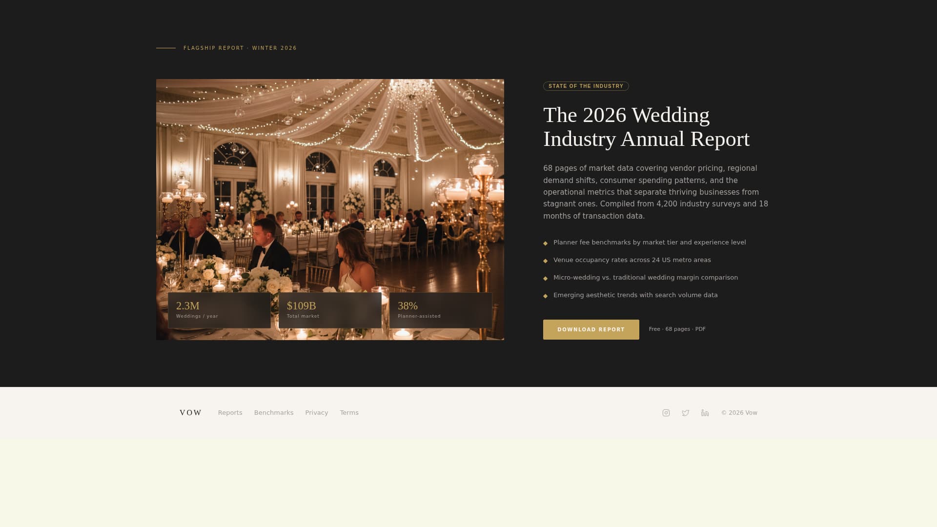 Vow - Elegant Wedding Landing Page Template