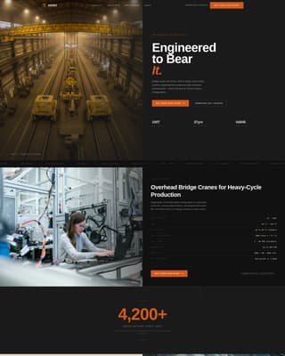 Hoist - Precision Crane Landing Page Template