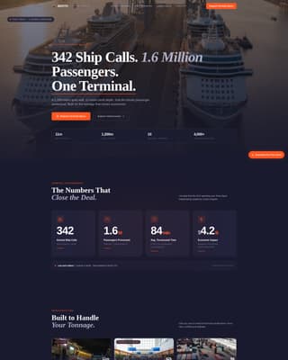 Berth - Industrial Cruiseterminal Landing Page Template