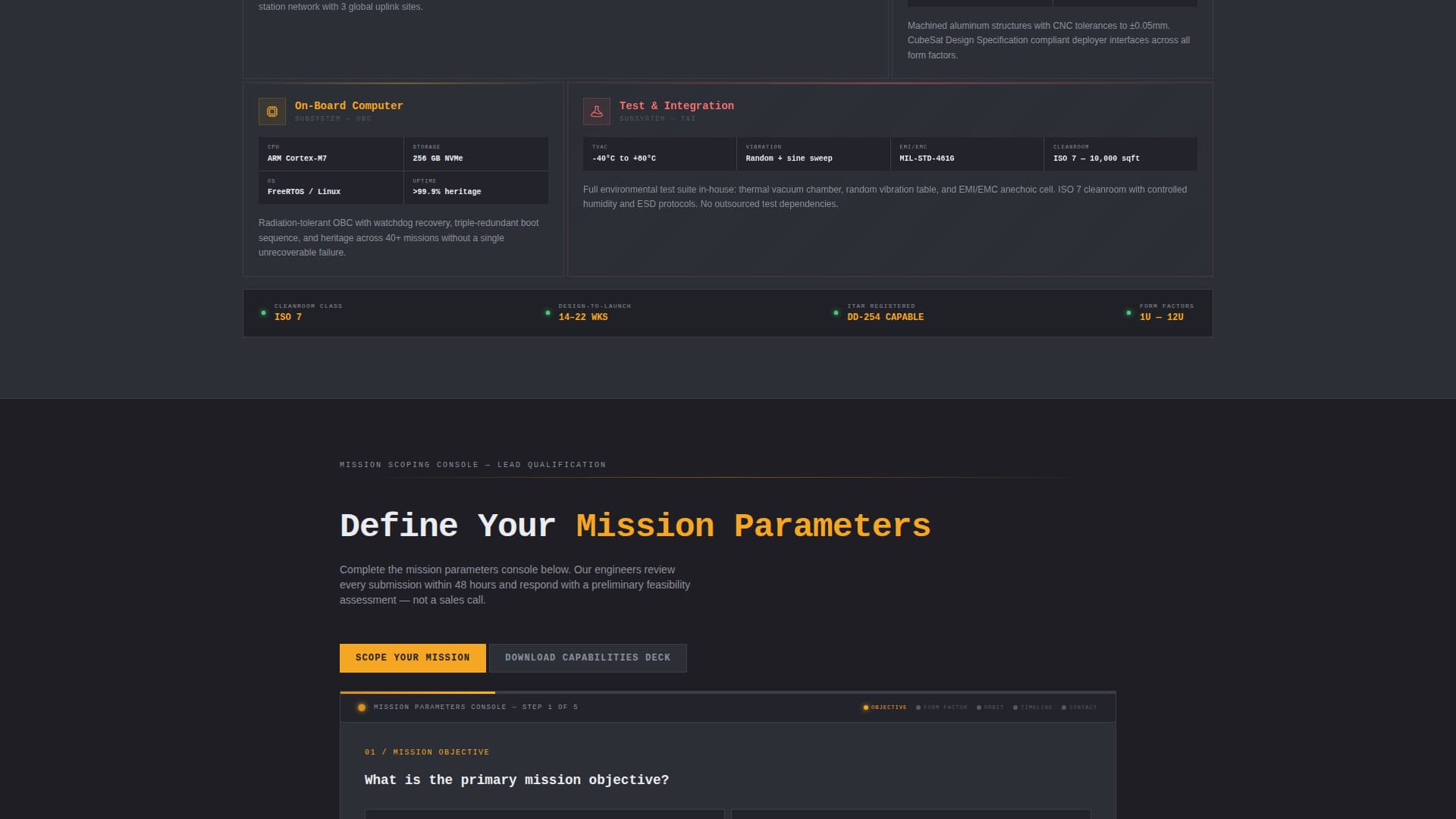 Orbit - Precision Cubesat Landing Page Template