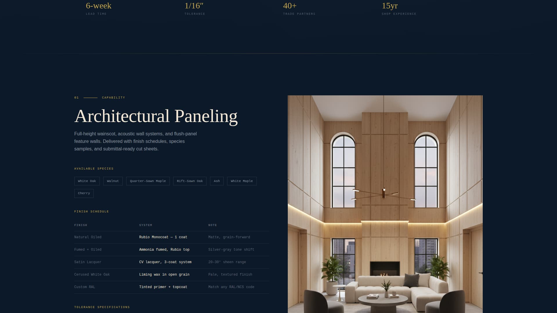 Joinery - Precision Millwork Landing Page Template