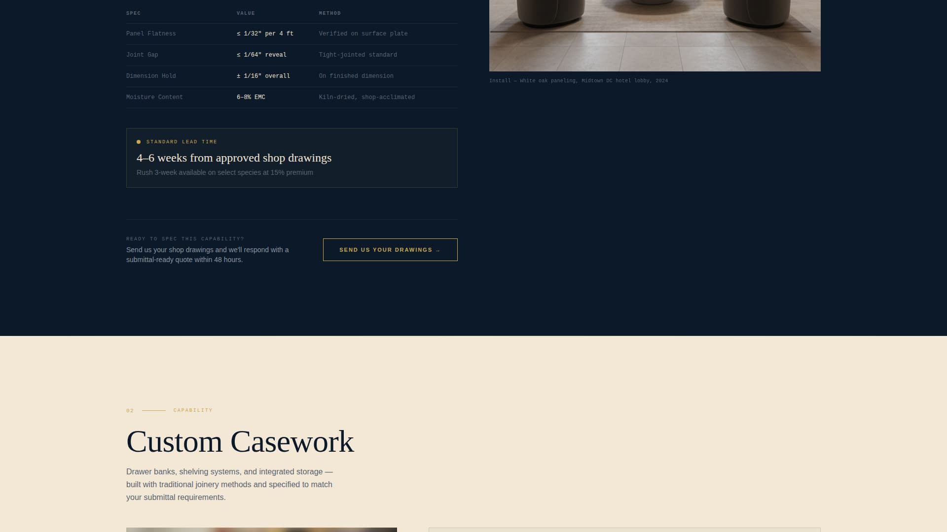 Joinery - Precision Millwork Landing Page Template