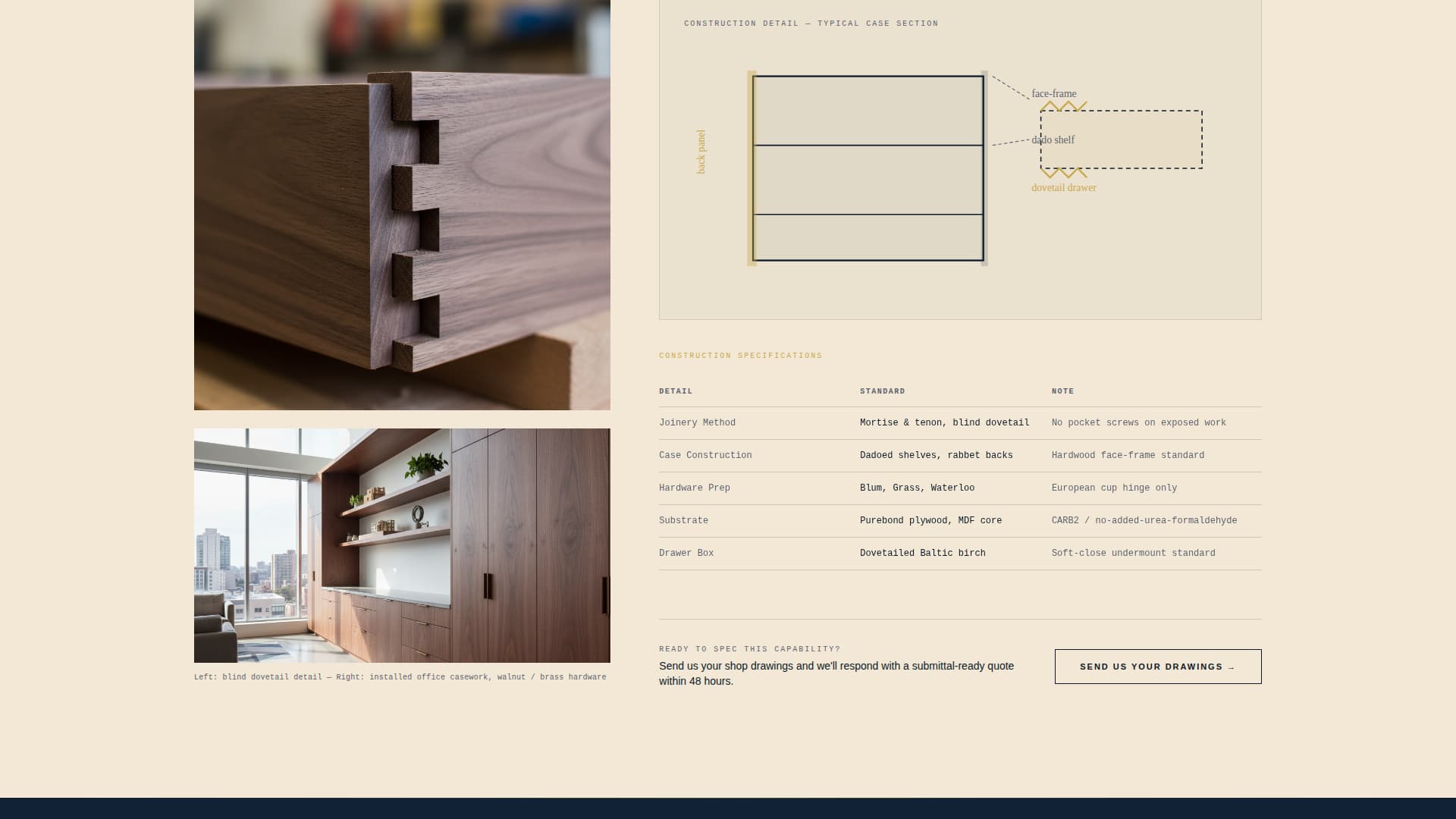 Joinery - Precision Millwork Landing Page Template