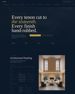 Joinery - Precision Millwork Landing Page Template