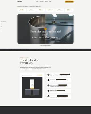 Stamp - Precision Deepdrawing Landing Page Template