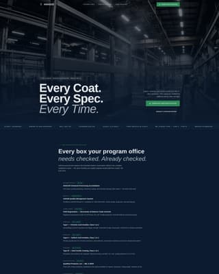 Anodize - Certified Defensemanufacturing Landing Page Template